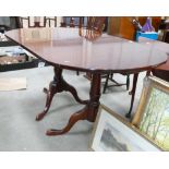 Mahogany Reproduction Antique Style Dinning Table: depth 91cm x length 145cm