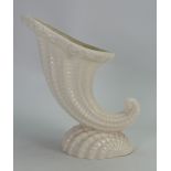 Spode cream ware vase: in the form of seashell: height 21cm