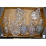 A collection of vintage glass decanters(7):