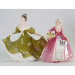Royal Doulton Lady figures: Janet HN1537 & Lynne HN2329(2)