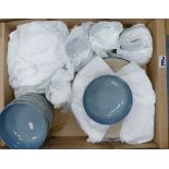Royal Doulton Ellen Degeneres light blue dinner ware: to include 4 mugs, 6 bowls,