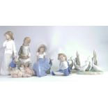 Collection of Seven Lladro Nao Figures: