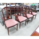 Set of Four Reproduction Mahogany Arm Ch