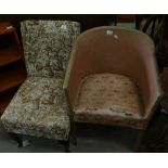 Upholstered Bedroom Chair: together with