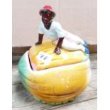 Melon Shaped Bowl: with young boy decora