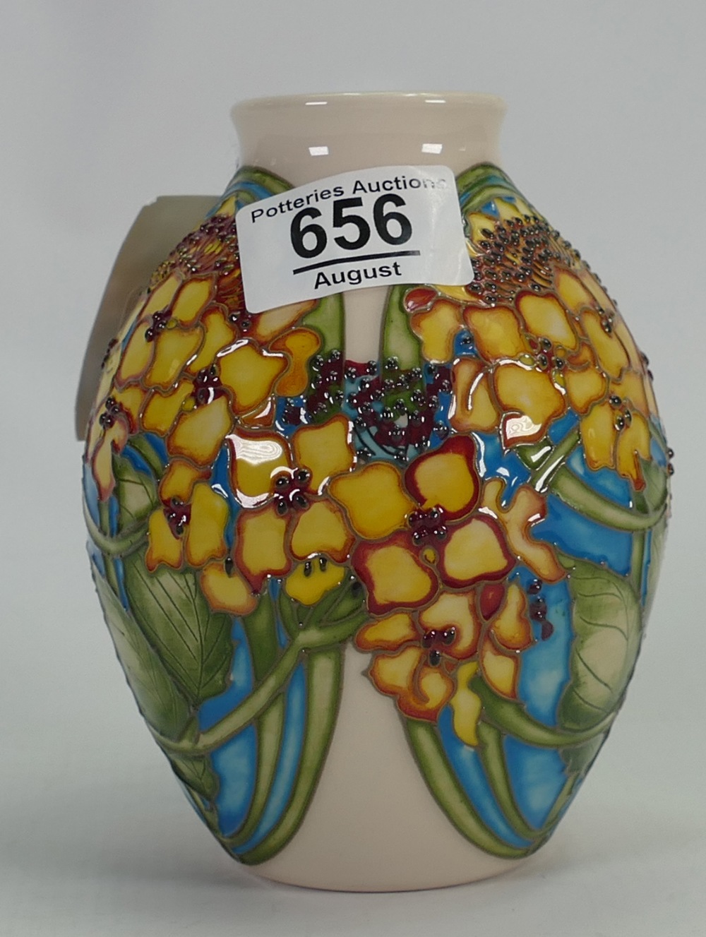 Moorcroft Hydragia vase: Trail piece, he