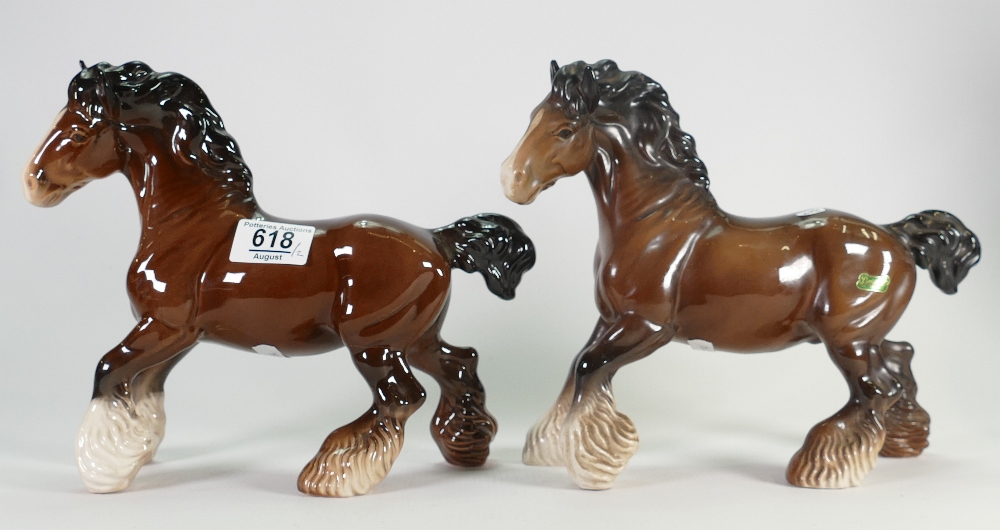 Beswick Cantering Shire Horses 975(2):