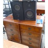 Mahogany 1980's Hifi Cabinet: fitted wit