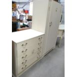 Cream Painted Chest of Drawers: together