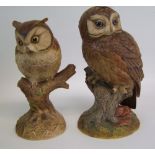 An Aynsley Tawny Owl: together with an Aynsley Scops owl figure, tallest 20cm (2).