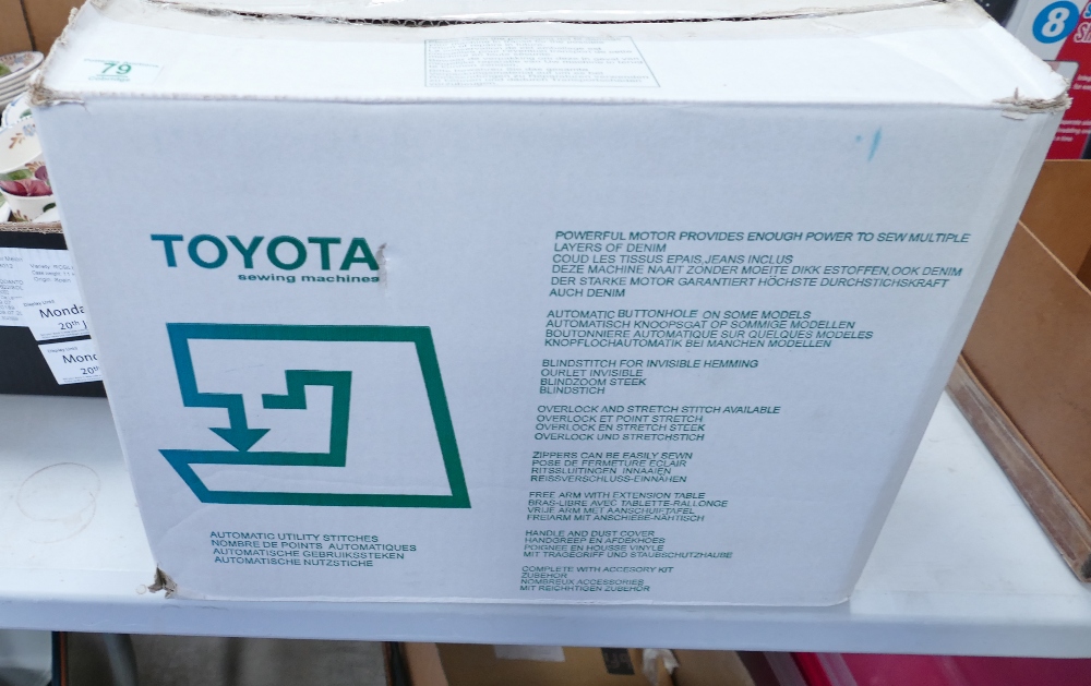 Boxed Toyota electronic control sewing machine: