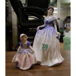 Royal Doulton figures: Charlotte HN4092 & Dinky Do HN1678(2)