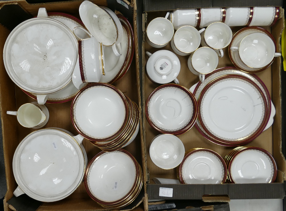 A collection of Paragon Holly rood patterned tea and dinner ware: to include tureens, dinner plates,