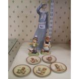 Royal Doulton Large Impressions Figure: Panorama HN3028(seconds) together with Goebel small year