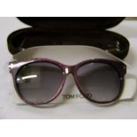 Three pairs of Tom Ford ladies sunglasses: cased.