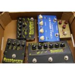 A selection of guitar pedals etc: including Sans Amp Bass Driver, Full-Drive 2, Sans Amp GT2 etc (5)