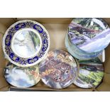 A collection of Royal Doulton Bradford Exchange Bird & Railway Theme wall plates: