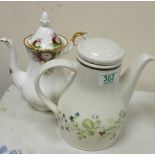 Royal Albert Celebration Patterned Coffee Pot (24cm): together with similar Bitter Sweet patterned