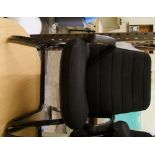 Set of six upholstered office chairs: (6)