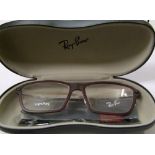 Five pairs of Ray Ban light ray glasses: including cases.