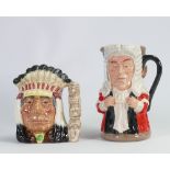 Royal Doulton Two Sided Character Jug Judge & Thief: together with small North American Indian