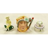 Lorna Bailey paperweight: Kevin Francis small toby jug and a Royal Doulton red queen D6859 (2nds) (