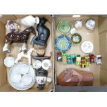A mixed collection of items to include: Matchbox model cars, Wedgwood Fruit Spay Oven Ware,
