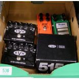 A selection of guitar pedals etc: including EVH5150 Overdrive x 3, BB Pre Amp etc (5).