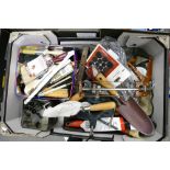 A mixed collection of DIY tools & Accessories to include: Hammers, Chisels, Vices, Spanners Screws