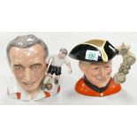 Royal Doulton character jug Chelsea Pensioner: D6817 (2nds) together with Bairstow Manor character