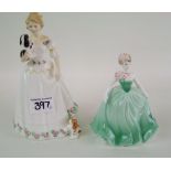 Royal Doulton figurine Take me Home HN3662: together with Coalport figure Epsom Summer Ball (2)