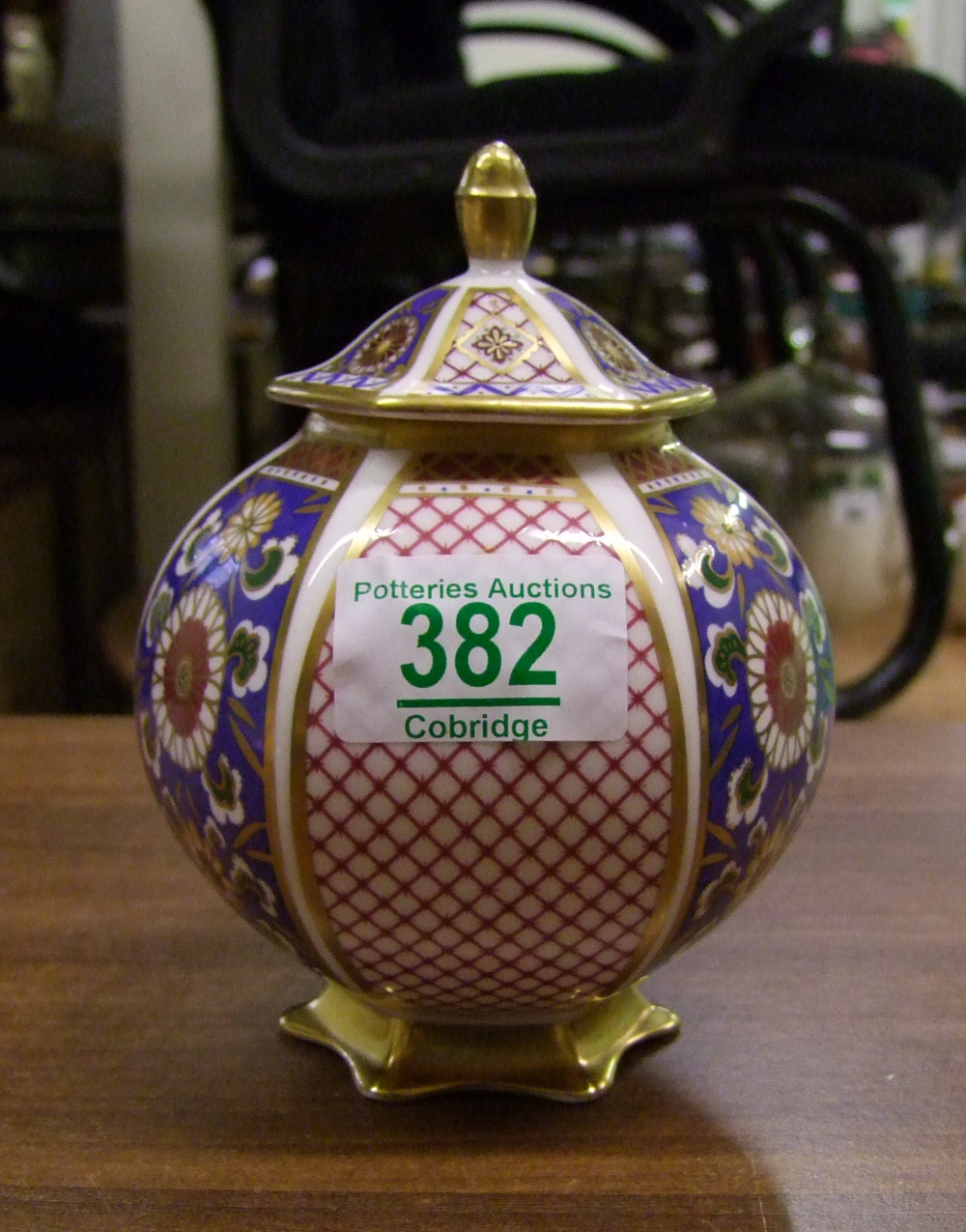 Aynsley Imperial Patterned Lidded Pot: height 14cm