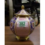 Aynsley Imperial Patterned Lidded Pot: height 14cm