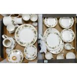 A large Collection of Royal Doulton Larchmont patterned dinner & tea ware(2 trays):