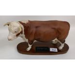 A Beswick Connoisseur Hereford Bull: