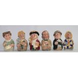 Royal Doulton Doultonville Figures: Rev Cossock, Len Lifeboat, Mr Tonsil, Dr Pulse, Mrs Load, Fred