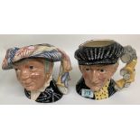 Royal Doulton Large Character Jugs: Pearly King D6780 & Pearly Queen D6759(2)