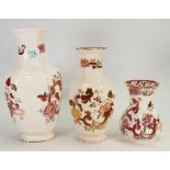 A collection of masons red mandalay vases: height of tallest 31cm (3)