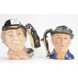 Royal Doulton Large Character Jugs: The Antique Dealer D6507 & The Walrus & Carpenter D6604(2)