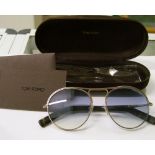 Three pairs of Tom Ford unisex Dorudo 54 sunglasses: cased.