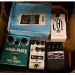 A selection of guitar pedals etc: including Aqua Pus Way Huge, Friedman, Cot Love Pedal etc. (5).