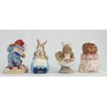 Royal Albert beatrix potter figures: miss tigglewinkle takes tea, appley dappley and miss rabbit and