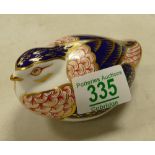 Royal Crown Derby Quail Paperweight: gold stopper