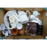 A mixed collection of items to include: Royal Doulton Highland Valley Teapot, Wedgwood Kutani