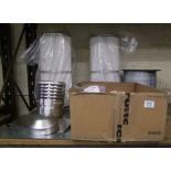 A collection of plumbing and filtration items: including vents, filters etc.
