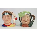 Royal Doulton Large Character Jugs: The Juggler D6835 & Sairey Gamp(2)