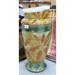 A large Royal Doulton ceramic vase: impressed 8592 to the base. height 63cm ( Damaged)