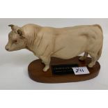 A Beswick Connoisseur Charlolais Bull: