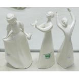 Royal Doulton Figures Awakening HN2875, Peace HN2470 and Bridesmaid HN3680(3)