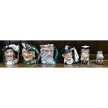 Royal doulton Seconds Large Character Jugs: Athos D6439, Robin Hood D6527,Yachtsman D6820, Neptune